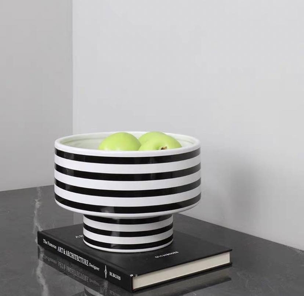 HŨ ĐỰNG TRÁI CÂY KẺ ĐEN TRẮNG