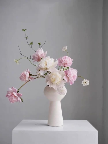 BÌNH HOA GỐM TRỤ TRÒN