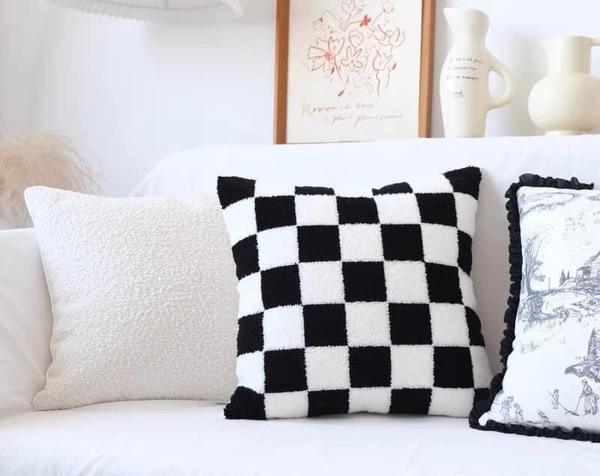 GỐI CARO ĐEN TRẮNG