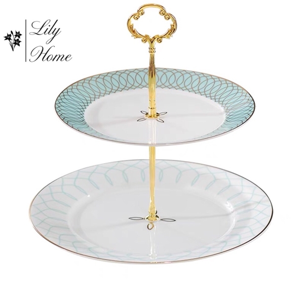 KHAY 2 TẦNG XANH NGỌC