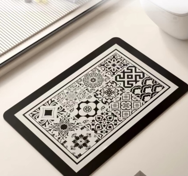 THẢM VUÔNG ĐEN 12 HOẠ TIẾT