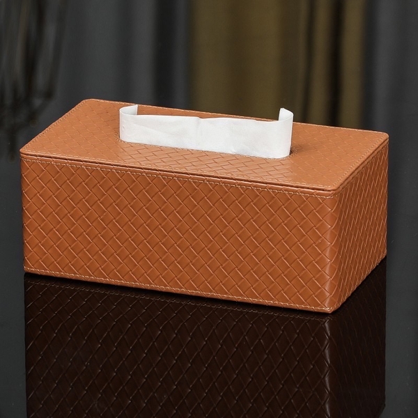 Hộp giấy da kẻ cam