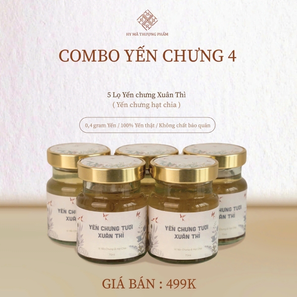 Combo Yến Chưng Tiệt Trùng 4 (set 5 YC Xuân Thì)