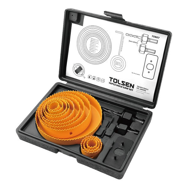 BỘ 16 VÒNG KHOÉT LỖ LỚN - 75867 Tolsen
