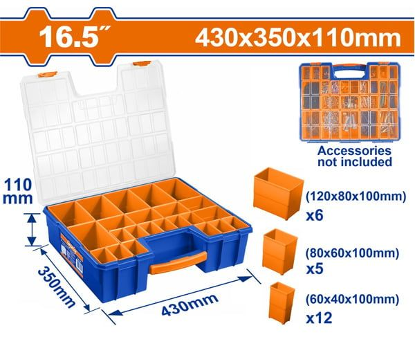 Hộp đựng linh kiện 430x350x110mm WADFOW WTB1622