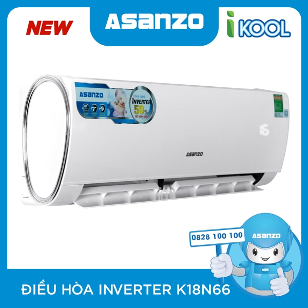 Máy lạnh Asanzo Inverter 2HP K18N66A - HÀNG CHÍNH HÃNG