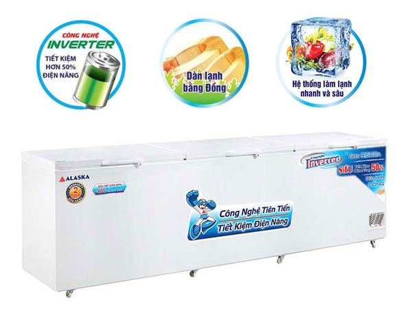 Tủ đông Alaska inverter 1500/1288 lít HB-1500CI (dàn đồng) giá rẻ - chính  hãng - tại kho