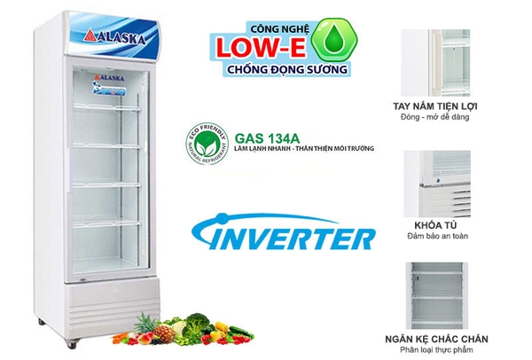 TỦ MÁT ALASKA INVERTER 342 LÍT LC-633HI ( dàn đồng) chính hãng- giá rẻ- tại kho