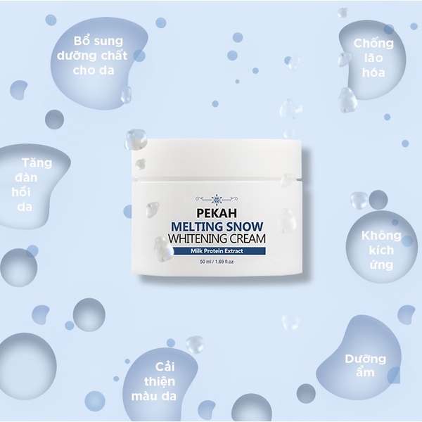 NHẬP MÃ KMT40 Kem Dưỡng Da Nâng Tone Và Ngừa Nếp Nhăn PEKAH - PEKAH Melting Snow Whitening Cream