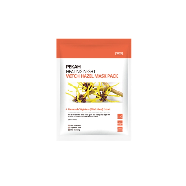 Set Mặt Nạ Giấy Dưỡng Da Giúp Thu Nhỏ Chân Lông , Săn Chắc Da Và Tăng Độ Đàn Hồi Cho Da PEKAH 25ML - PEKAH Healing Night Witch Hazel Mask Pack