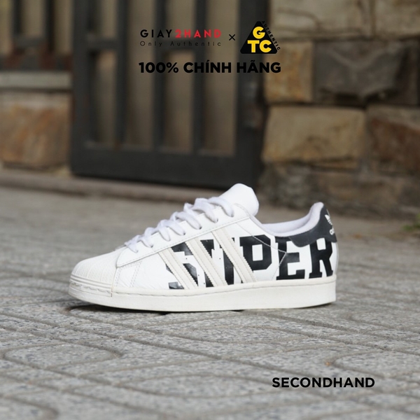 [2hand] Giày Thể Thao Secondhand ADIDAS SUPERSTAR BIG LOGO B37978 Chính Hãng