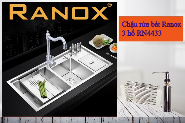 Lý do nên mua chậu rửa bát Ranox 3 hố RN4433