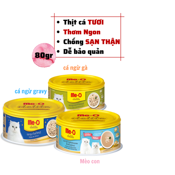 Pate Me-O Delite Cho Mèo - Lon (80g)