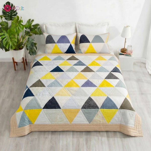 chăn quilt tam giác nắng ban mai