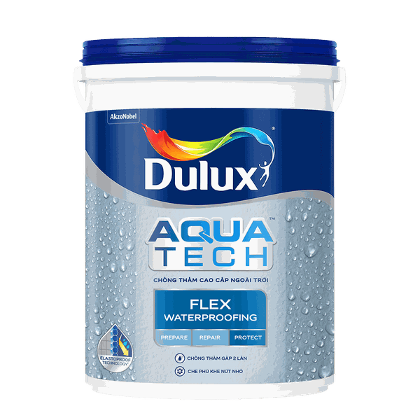 Chống Thấm Màu Dulux Aquatech Flex Waterproofing W759 6Kg (Cho tường đứng)
