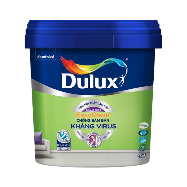 Sơn Dulux Nội Thất EasyClean Chống Bám Bẩn Kháng Virus – E017B Bề Mặt Bóng