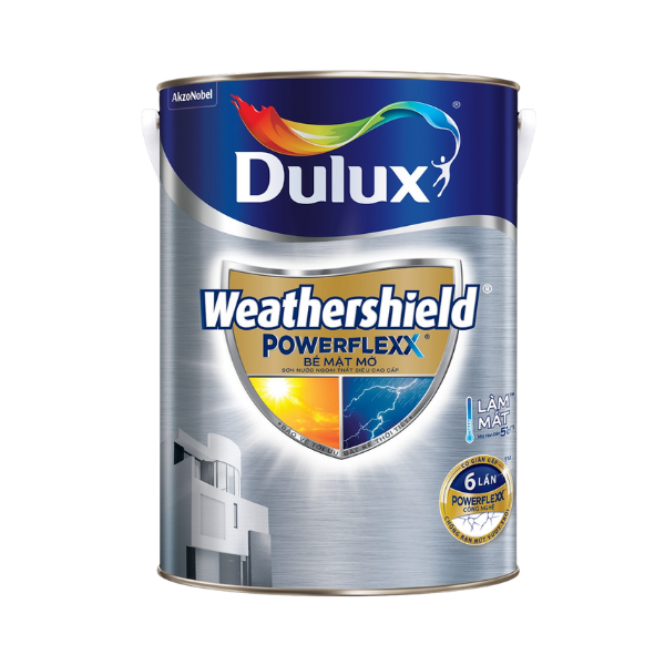 Sơn Dulux ngoại thất Weathershield PowerFlexx GJ8 bề mặt Mờ