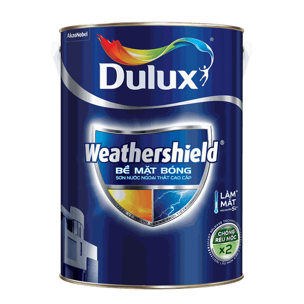 Dulux ngoại thất Weathershield bề mặt bóng