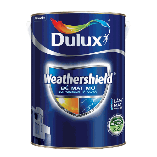 Dulux ngoại thất Weathershield bề mặt mờ
