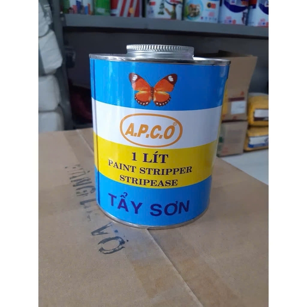 CHẤT TẨY SƠN APCO LON 1 LÍT - TẨY ĐƯỢC SƠN NƯỚC - SƠN DẦU TRÊN BỀ MẶT GỖ, KIM LOẠI, BÊ TÔNG