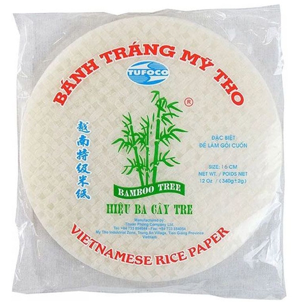 Bánh Tráng Mỹ Tho Hiệu 3 Cây Tre gói 500g BAMBOO TREE Rice Paper 春捲皮（藍）500g
