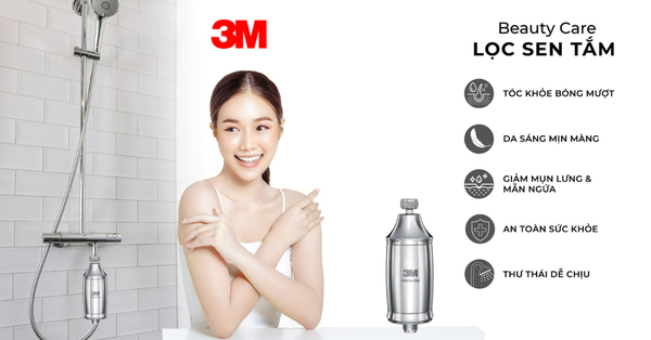 Nâng tầm trải nghiệm tắm gội với thiết bị lọc sen tắm 3M SFKC01-CN1