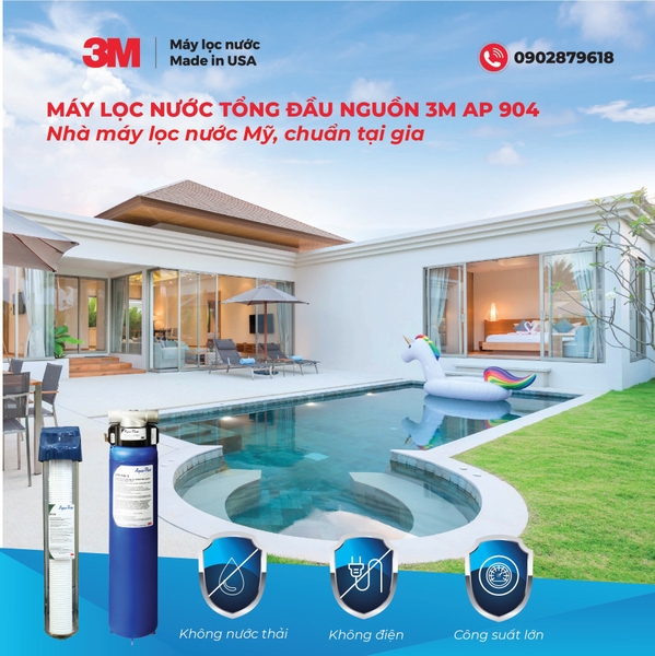 Máy Lọc Nước Tổng Đầu Nguồn 3M AP904 – Giải Pháp Nước Sạch Cho Toàn Bộ Căn Nhà