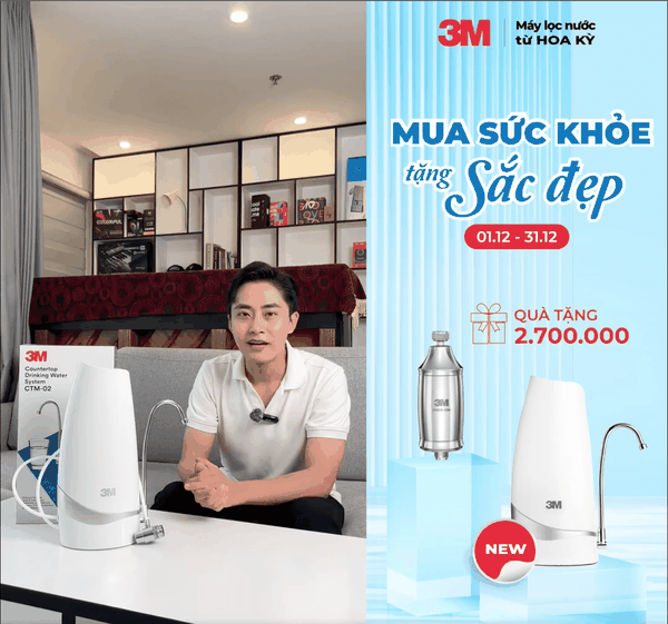 MÁY LỌC NƯỚC UỐNG ĐỂ BÀN 3M CTM02 - BẠN ĐỒNG HÀNH KHÔNG THỂ THIẾU CHO CUỘC SỐNG ĐỘC THÂN