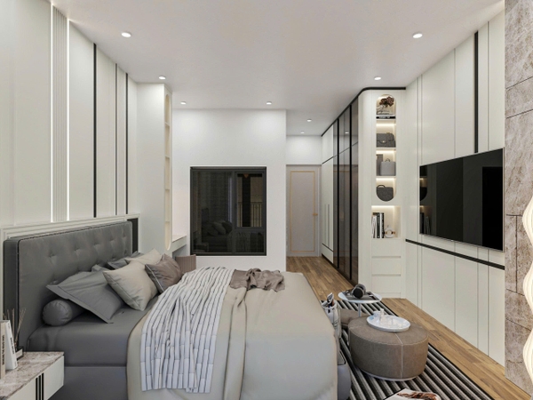 Bán nhà phân lô chân cầu Vĩnh Tuy, 8 tầng, DT 42m2, MT 4m, có thang máy, gara ô tô