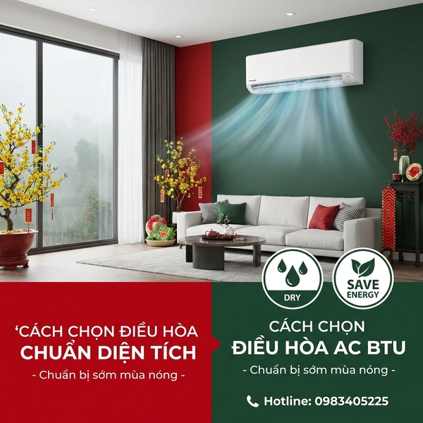 Cách Chọn Điều Hòa Đúng Diện Tích: Giải Quyết Nồm Ẩm Và Chuẩn Bị Sớm Mùa Nóng