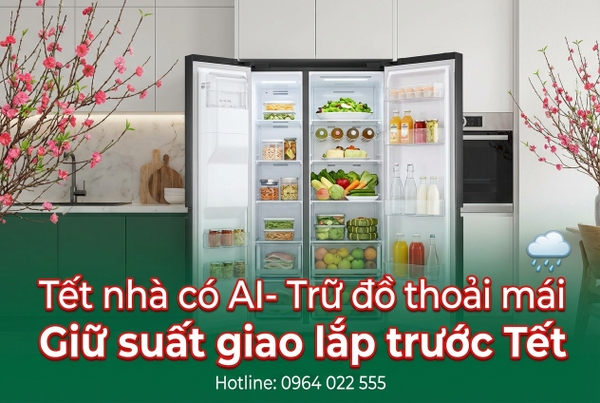 Gia đình đông người tại Bắc Giang: Vì sao nên đổi tủ lạnh LG trước Tết?