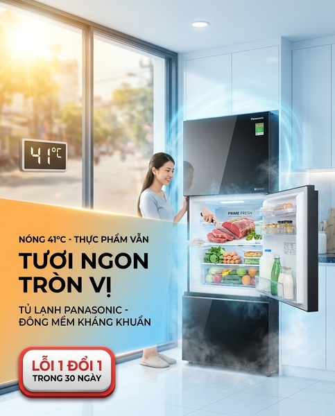 Bí quyết bảo quản thực phẩm tươi ngon suốt tuần mùa nóng ẩm Bắc Giang cùng tủ lạnh Panasonic
