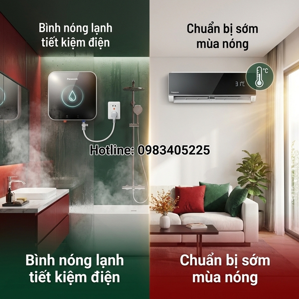 Bình nóng lạnh tiết kiệm điện: Giải pháp an toàn mùa nồm và chuẩn bị sớm mùa nóng