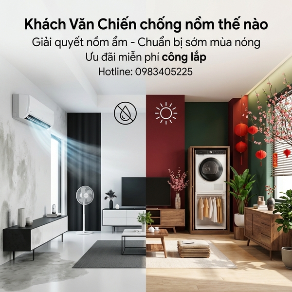 Khách Văn Chiến Giải Quyết Nồm Ẩm Và Chuẩn Bị Sớm Mùa Nóng Thế Nào?