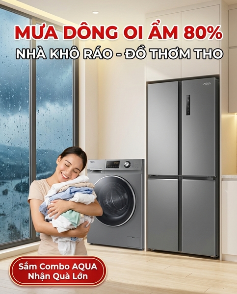 Bắc Giang mưa dông oi ẩm 80%: Giải pháp bảo quản thực phẩm và sấy khô quần áo tối ưu