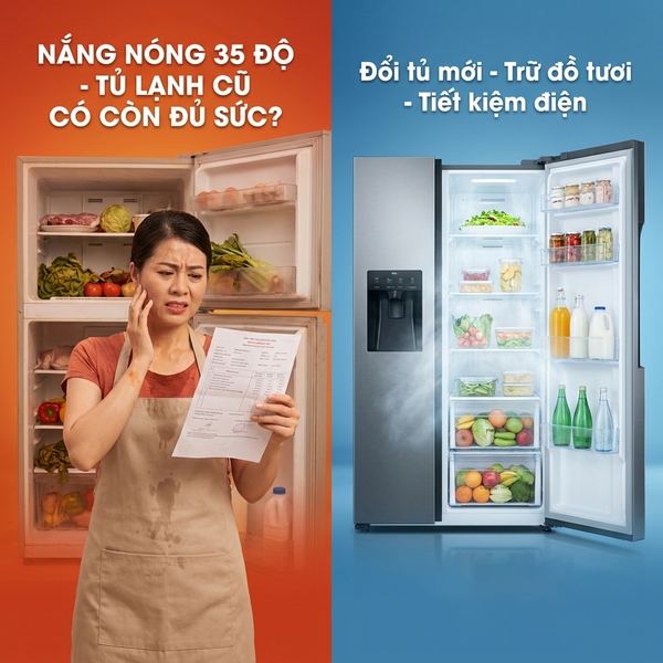 Trời nóng 35 độ, tủ lạnh cũ có còn đủ sức? Dấu hiệu cần thay mới ngay