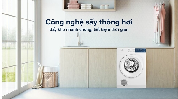 Máy sấy quần áo thông hơi Electrolux 7,5Kg EDV754H3WB