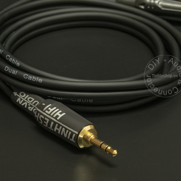 Cáp audio 3.5mm AUX ra 2 AV RCA R+L DIY 0.2 mét đến 20 mét | Tinh Tế Shop