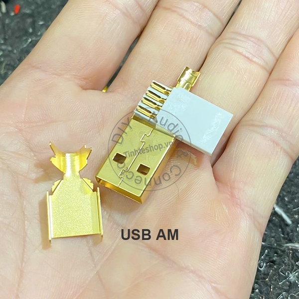 Giắc USB AM BM mạ vàng 24K 1.5U DIY cáp USB DAC | Tinh Tế Shop