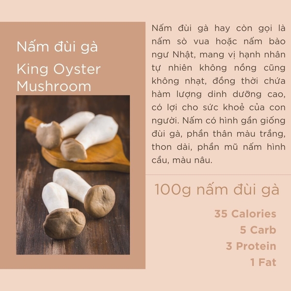 Nấm đùi gà - King Oyster Mushroom