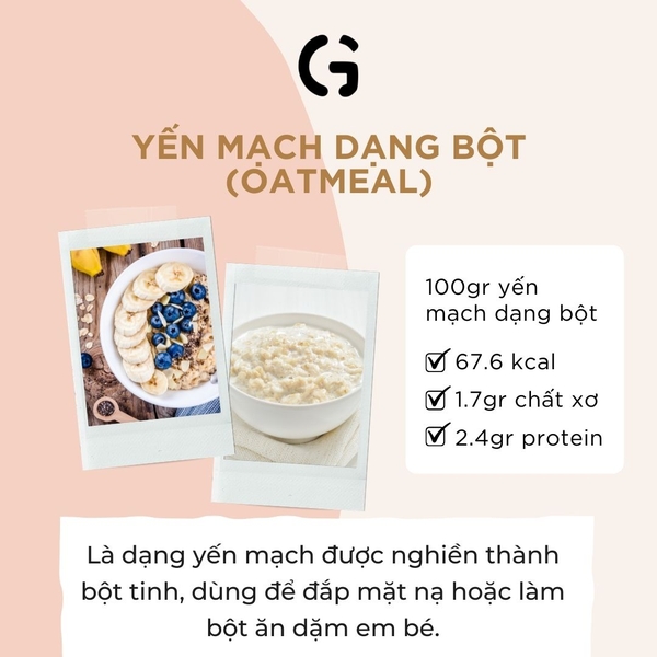 Yến mạch dạng bột (Oatmeal)