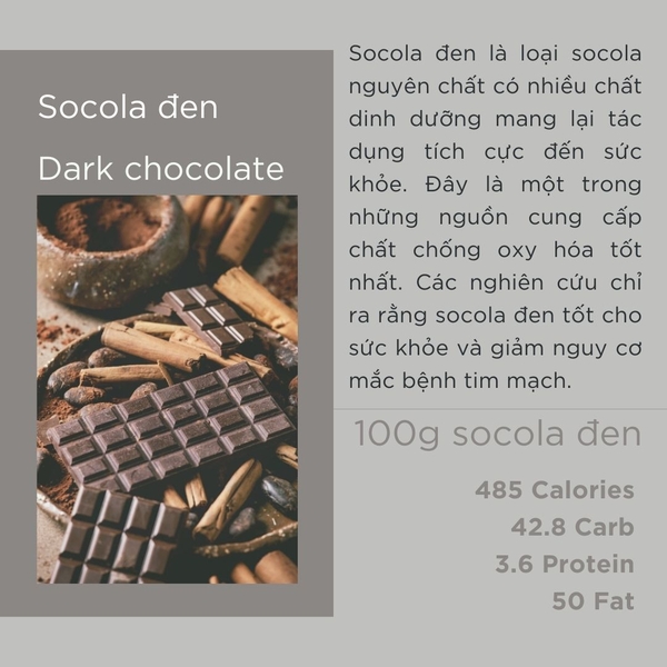 Socola đen - Dark chocolate 