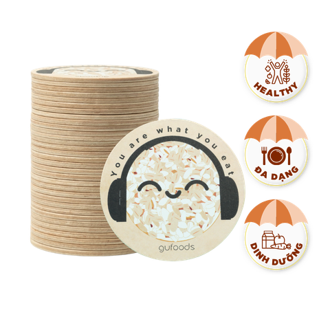 Đế lót ly Lolichill GUfoods - Chất liệu giấy thân thiện môi trường, Tiện lợi, Nhỏ gọn, Sống xanh ăn lành cùng GU