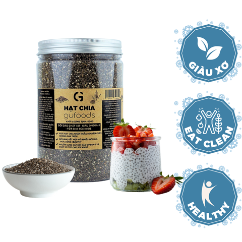 Hạt chia GUfoods - Giàu chất xơ và Omega-3, Tốt cho hệ tiêu hoá, Lành mạnh, Healthy, Eat clean