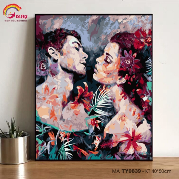 Tranh tô màu theo số Gam TY0839 40x50cm căng sẵn khung