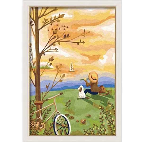 Tranh số hóa tự tô màu Gam C048 20x30cm căng sẵn khung