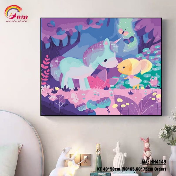 Tranh tô màu theo số Gam hoạt hình HH4149