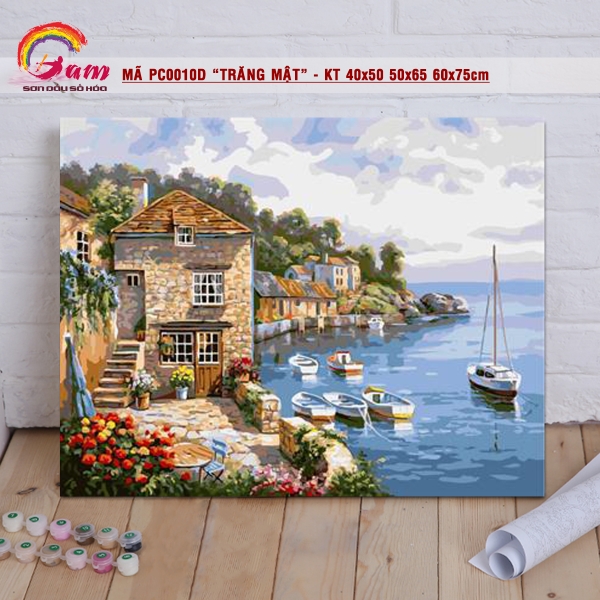 Tranh số hóa tự tô màu Gam PC0010 40x50cm căng sẵn khung - PC0010D-4050