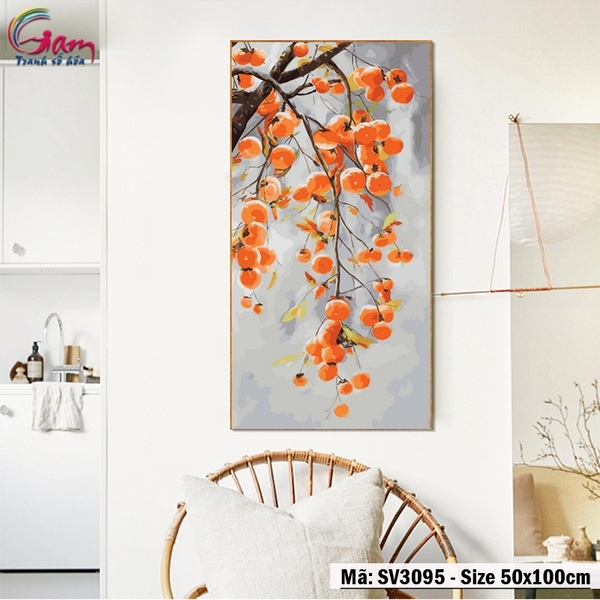 Tranh tô màu theo số Gam SV3095 khổ lớn 50x100cm KHÔNG KHUNG