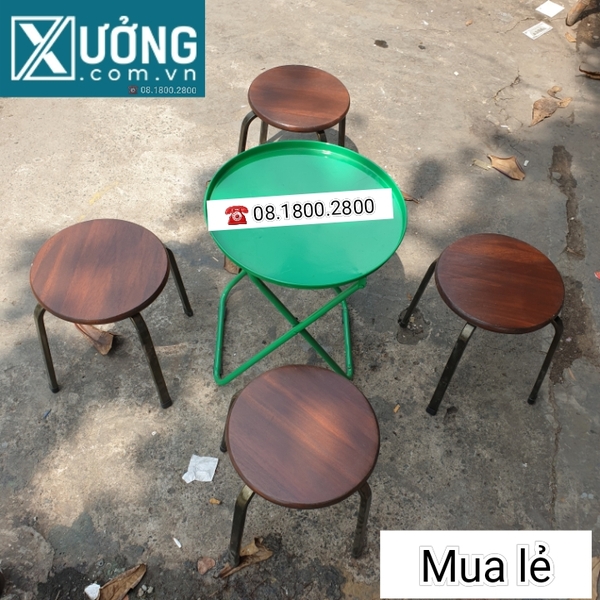 Ghế đẩu quán ăn loại cao 35cm